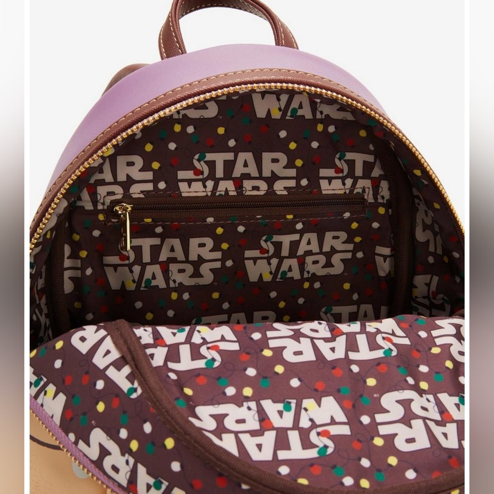Loungefly Star Wars Jawa Christmas Tree Mini Backpack Luke Skywalker C-3PO R2-D2 - Picture 4 of 6